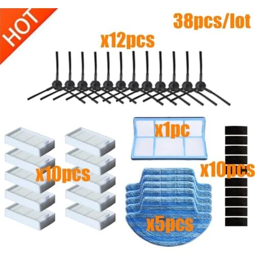 HEPA Filter Side Brush Primary Filter Mop Cloth For ILIFE v55 pro Robotic Vacuum Cleaner Parts chuwi ilife v55 pro Accessories