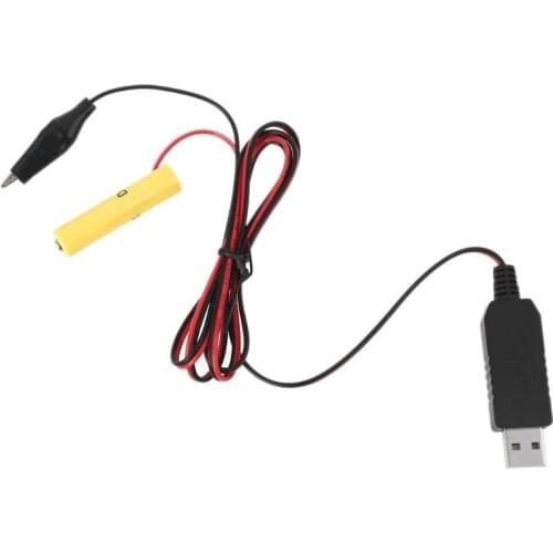 USB to 3V 4.5V 6V 9V 12V Power Supply Cable AAA Battery Eliminator Replace 2-8pcs AAA Batteries for Toys Walkie Talkie
