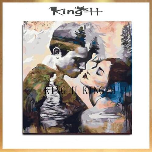 Character dance lovers pure hand-painted figure oil painting of modern abstract canvas wall art deco home romantic hotel