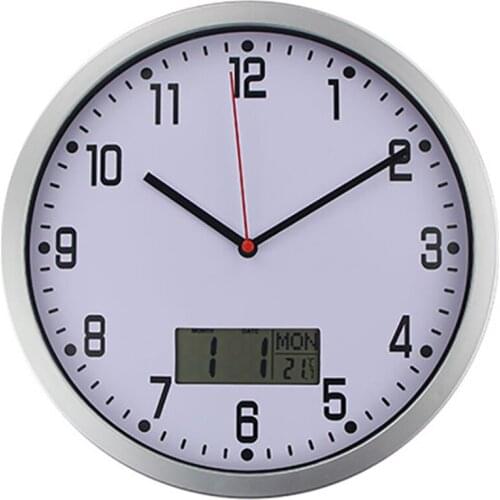 Timelike Classic Temperature Display Wall Clock Modern Digital Plasitc Clock Quartz Horloge Retro Relogio De Parede