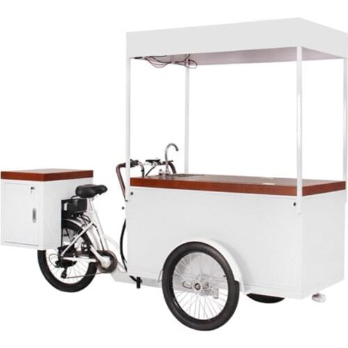 KN-T06C Two Models Pedal And Electric Cargo Food Tricycle Vending Bike Cart