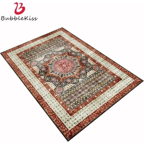 Bubble Kiss Living Room Area Rug Bohemian Red Black Carpet Persian Ethnic Style Carpet Bedroom Decor Rug Girl Room Floor Mat Rug