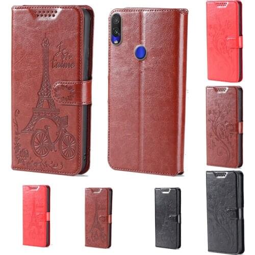 For Xiaomi Mi Play butterfly flower Tower Flip Leather Wallet Phone Case For Xiaomi Redmi Note 7 Pro Phone cover card slot