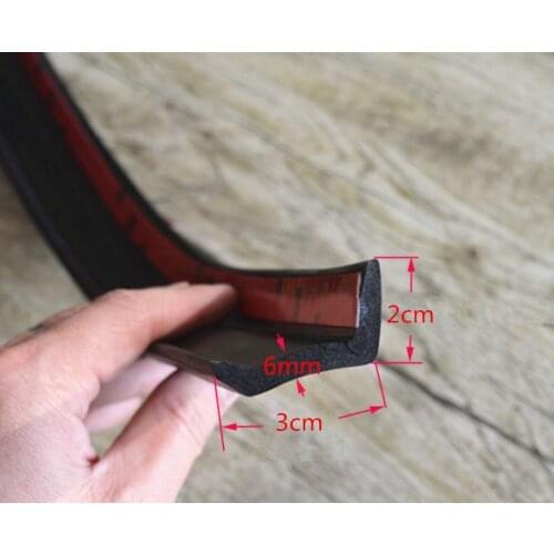 1M/2M Self-adhesive Tape Foam rubber Garage Door Bottom Weather Stripping Rubber Seal Strip Replacement Door Bottom Seal