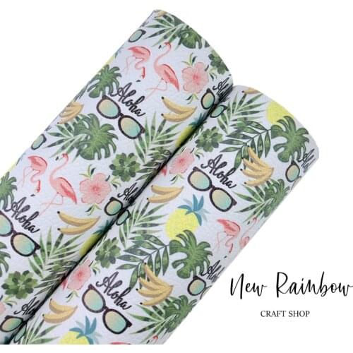 New Rainbow A4 Sheet Tropical Pink Flamingo Artisan Leatherette for Making Bows, Crafts and Earrings, DIY Projects Easy Cut