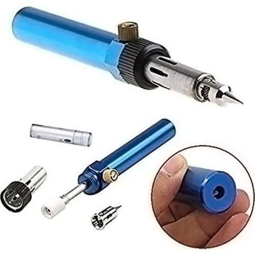 Mini Soldering Gas Iron Gun Cordless Portable 30W-70W Adjustable Flame Welding Pen Burner Blow Torch Hot Air Gun Repair Tool