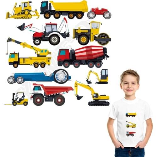 DIY Cars Patches Iron-on Transfers Heat Press Appliqued T-shirt Dresses Accessory Badges Children Gift Washable Patch