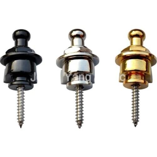 Niko Chrome/Black/Gold Round Head Electric Guitar Strap Locks Skidproof Bass Straplocks Free Shipping Wholesales
