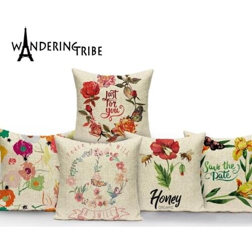 Vegetation Flower Pattern Painting Printing Terry Cloth Home Decoration Table Mat Cloth Tea Towel Coaster 42*32 Servilletas Tela