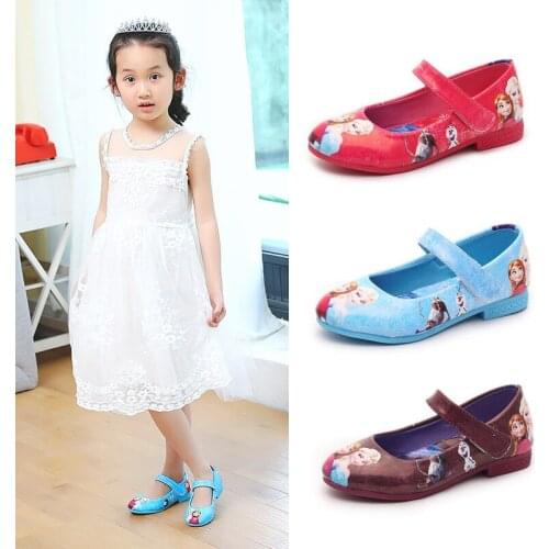Frozen Elsa Anna Casual Shoes 2021 Spring Autumn new fashion Girls Snow Princess New Princess Soft Cartoon Shoes Size 26-36