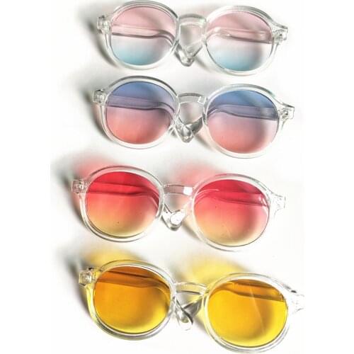 New Cute Blyth Round Colored Glasses Bjd Gradient Sunglasses for ICY,EXO,blyth Doll Accessories