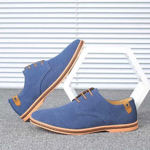 Plus Size Spring Suede Leather Men Shoes Oxford Casual Shoes Classic Sneakers Comfortable Footwear Dress Shoes Large Size Flats