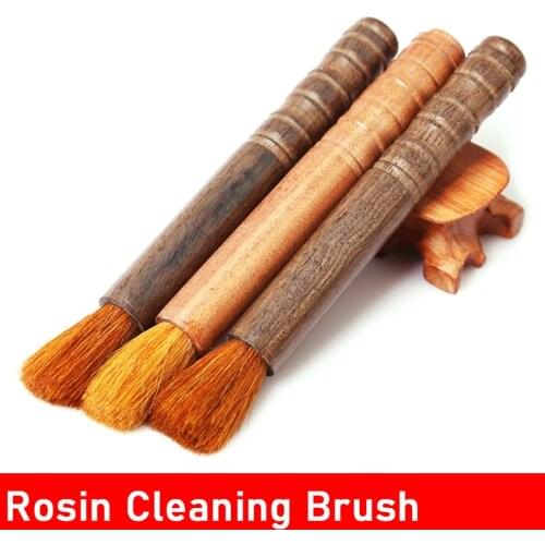 Musical Instrument String Cleaning Brush Solid Wood Rosin Dust Removing Brush cleaner for Guitar Violin