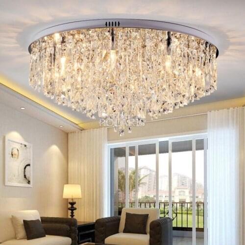 Modern Crystal Chandelier Lighting Flush Mount Chandeliers Light for for Living Dining Room Bedroom Hall Restaurant Hotel Decor