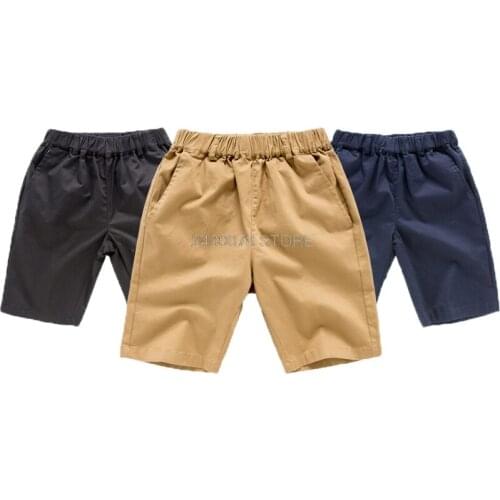 Boys Sports Pants Formal Summer Preppy Style Short Pants Teenager Casual School Uniforms for 4-16 Years Old Children Clothes