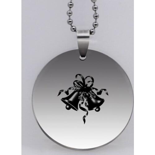 Ufine Christmas gift for dad jewelry glass mustache best father pendant army card stainless steel custom necklace N4584