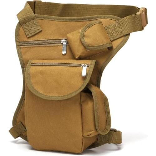 Universal Military Tactical Travel Riding Motorcycle Bag Portable Waist Messenger Bag Casual Canvas Drop Thigh Leg Multi- Pouch