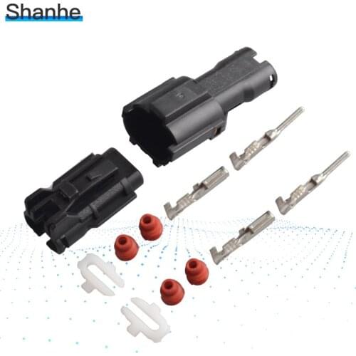 Waterproof 2 Pin 1.8 Auto Automotive Electrical Wire Connector Plug Car Motorcycle Marine