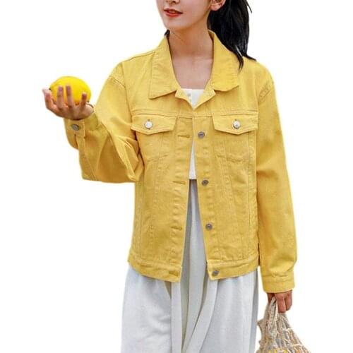 Idopy Womens Girls Female Casual Cute Solid Long Sleeve Denim Jean Trucker Jacket Coat Outerwear For Women And Girl