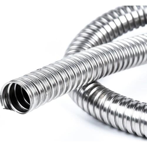 1Pcs 1 Meter Long Length Stainless Steel 304 Metal Tube Threaded Hose Wire Cable Flexible Pipe Sleeve Protection Hose