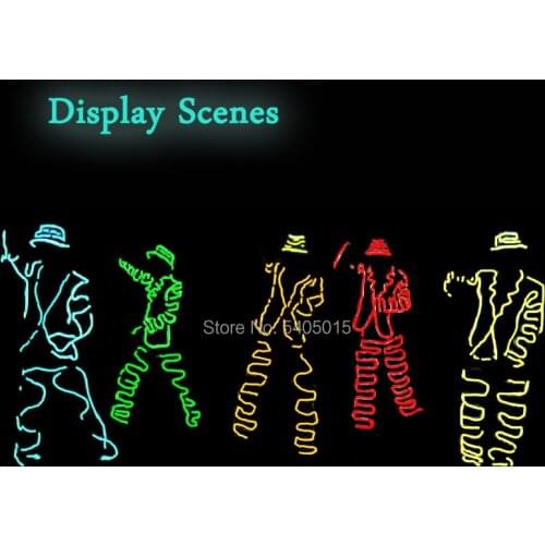 10 Color Optional Gangnam Style Holiday DIY Decoration Cosplay Glow Party Supplies Clothes Accessories By DC-12V Button Driver
