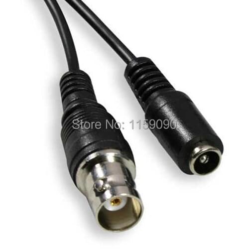 10 X Black Power Video Cable BNC and DC Connector for CCTV Cameras PCB Board