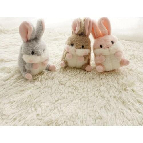 15cm cute rabbit keychain plush bear doll long-eared rabbit doll key couple gift bag costume pendant