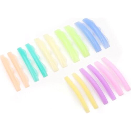2021 New 8 Pairs Eyelash Curler silicone Eyelash Perm Pad Recycling Lashes Rods Shield lifting Tool Color Eyelash Perm Pad