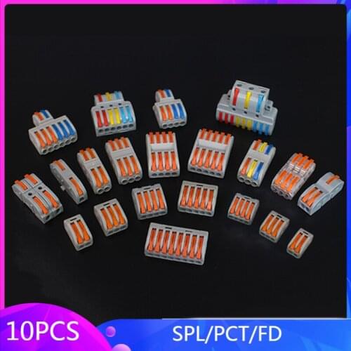5/10Pcs Electrical Splitter Terminal Universal Quick Wire Connectors Compact Wiring Cable Connectors