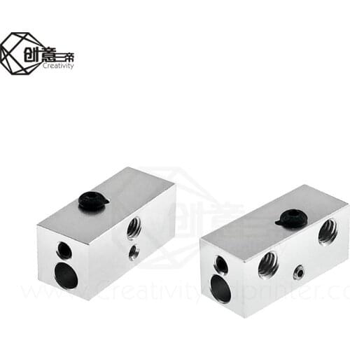 5pcs/lot Double Heater Block 2 in 1out Multi Color For Extrusion 3D Printers Parts Aluminum 1.75mm Fixed Heating Part Heat