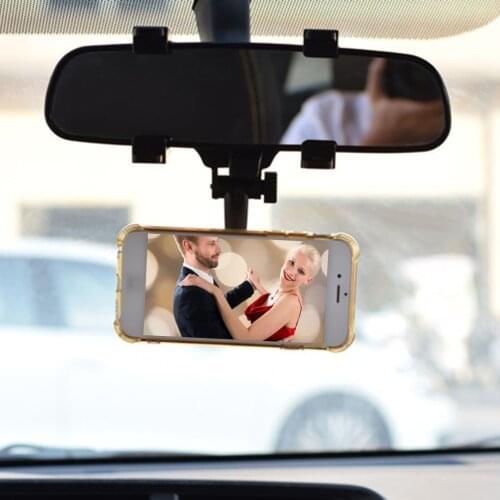 Car Rearview Mirror Phone Holder Mount Stand Bracket GPS Smartphone Accessories Universal Driving Recorder