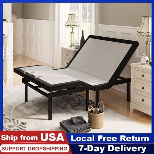 Wireless Massage Bed Frame Zero Gravity Adjustable Bed Base Pressure/Anxiety Relief Multifunctional Sleeping Bed Twin Full Queen