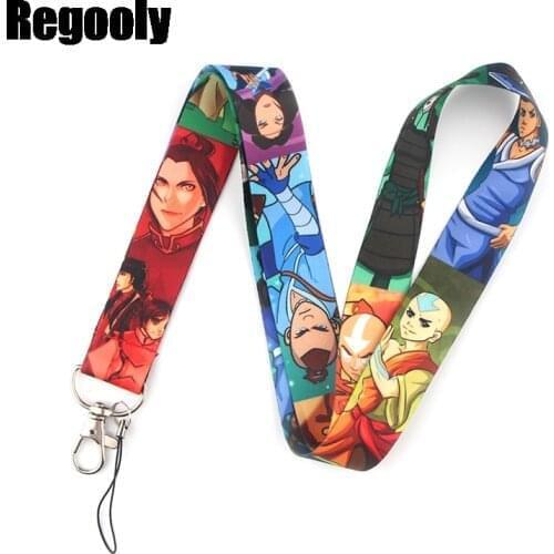 10pcs Avatar The Last Airbender Neck keychain necklace webbings ribbons Cartoon Neck Strap Lanyard ID badge Keychain Lanyards