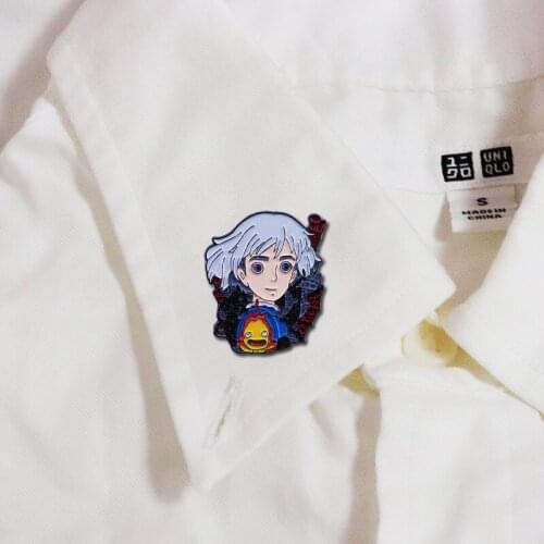 Howls Moving Castles Hard Enamel Sofî Pin Brooches Women Men Lapel Pin Backpack Bags Hat Badge Metal Figure Alloy Unique Gift