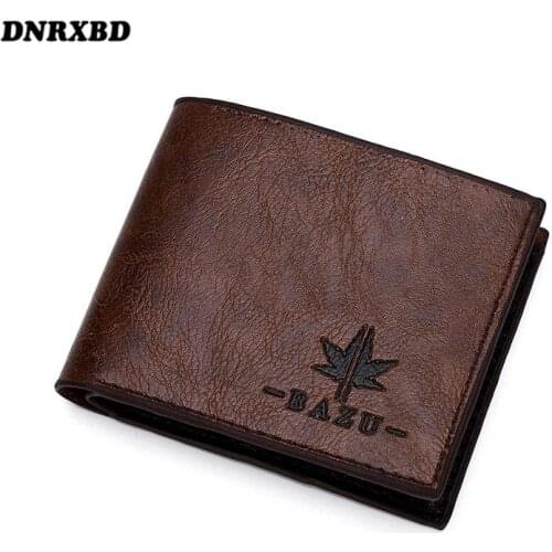 Mens Business Wallet New Money Bag Slim Credit Card Short Wallet Vintage Male Wallets Thin Purse Hombre Billetera Portafoglio