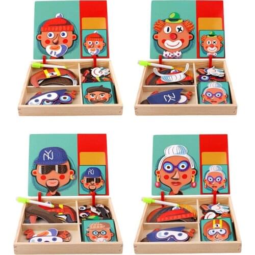 Baby Wooden Toy Children Animal Magnetic Puzzle Balance Board Wood game Maze Puzzle Baby Early Education toys