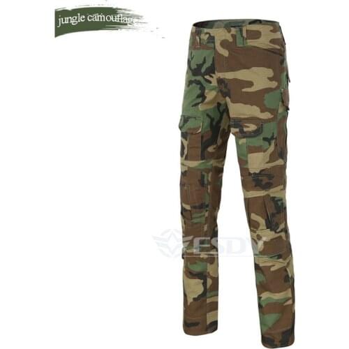 Hot 2019 Outdoor Spring Autumn ESDY Sport Thickening frog camouflage suit Military soldier hiking Mountain climbing trousers
