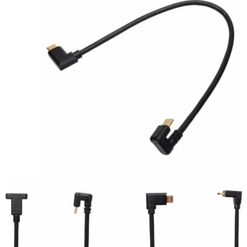 Type C Cable Reversible Elbow Plug for Phone Gaming USB C Charging Cable Reversible Type-c USB Cable U Bend Head Data Cord