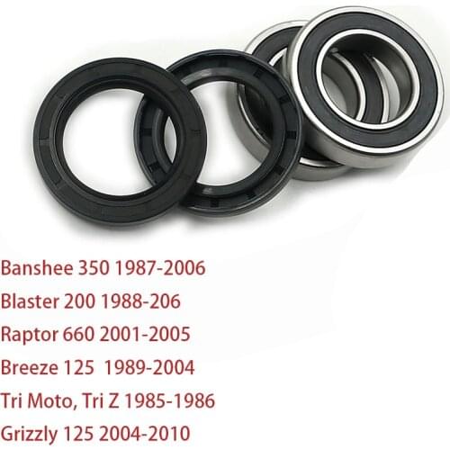 Racing Wheel Bearing Seal Kit Set Rear axle carrier for Yamaha Banshee 350 87-06 Blaster 200 88-06 Raptor 660 01-05 Breeze 125