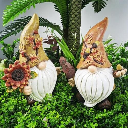 Creative Resin Sculpture Dwarf Halloween Cartoon Goblin Patio Balcony Decoration Lawn Courtyard Ornaments Christmas Present