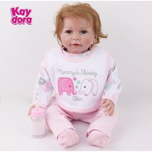 KAYDORA 22 Inch 55cm Vinyl Reborn Baby Dolls Artist Handmade Lifelike Realistic New Bebe Reborn Girl Dolls Christmas Gift