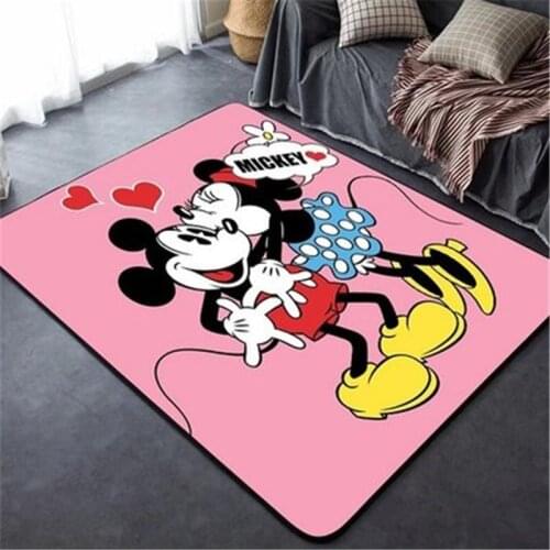 Pink Cute 80x160CM Mickey Baby Play Mat Carpet Girls for Living Room Floor Mat Doormat Bedroom Carpet Home Decoration
