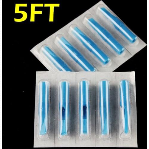 OPHIR 50pcs Flat Tip Tattoo Disposable Nozzle Tip 5FT blue#TA031(5F)-50x