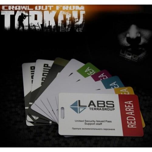 Escape from Takov TerraGroup Surrounding Labs Game Collection Key Card Props Model Bus Access Control Pendant Collect Stickers