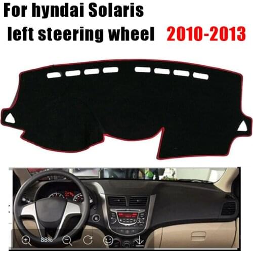 Car dashboard covers mat for Hyundai Solaris 2010-2013 Left hand drive dashmat pad dash cover auto accessories car stickers