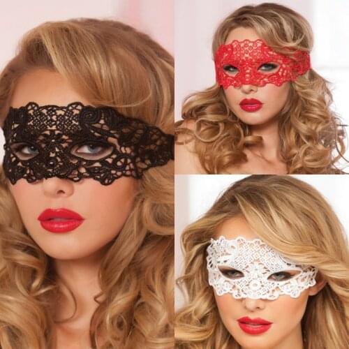 Sexy Lace Styling Mask Hollow Veil for Halloween Party Black Prom Nightclub Sexy Seduction Party