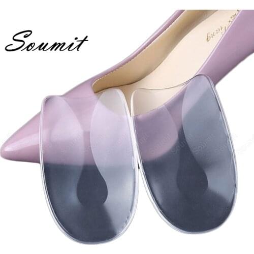 Silicone Gel Heel Protector Pad for Men Women Shoes Shock Absorption Insoles Foot Pain Massager Inserts Heel Cup Half Cushions