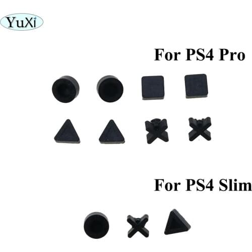 YuXi Silicon Bottom Rubber Feet Pads Cover Cap For Sony PS4 Pro Slim Console Housing Case Rubber Feet Cover