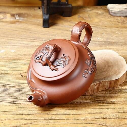 Yixing Purple Clay Teapot Large Handmade Plum Blossom Teapot Tea Set Teacup Set Ceramic Kungfu Tea Pot