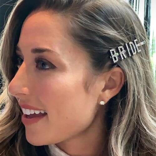 Bridesmaid team bride to be Hair Clip Hairpin Wristband Bracelet wedding bridal shower Bachelorette hen Party decoration gift